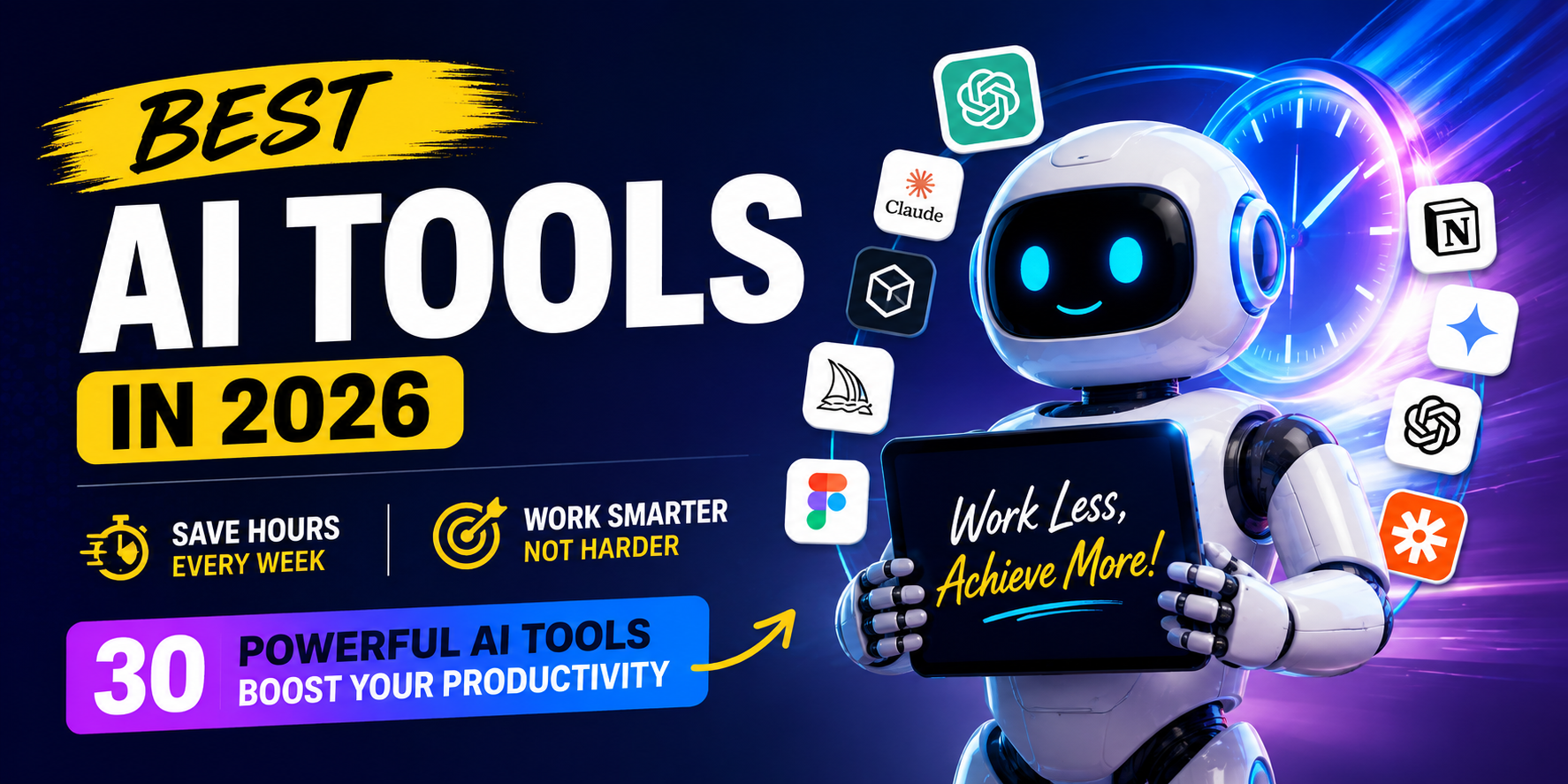 Best AI tools in 2026 to save time and boost productivity with powerful AI productivity tools