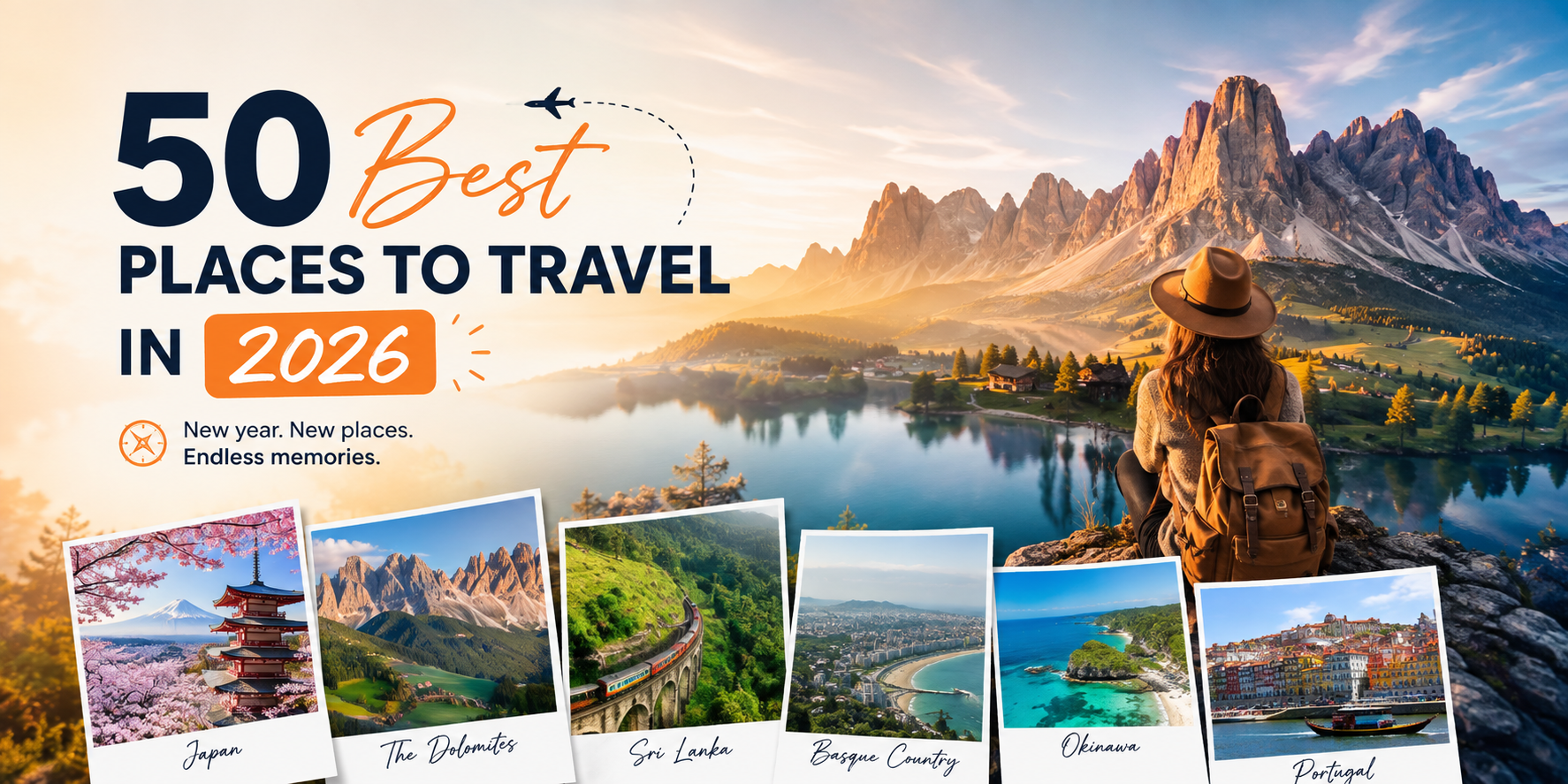 50 Best Places to Travel in 2026 featuring stunning destinations, mountains, lakes, beaches, and cultural travel experiences around the world.