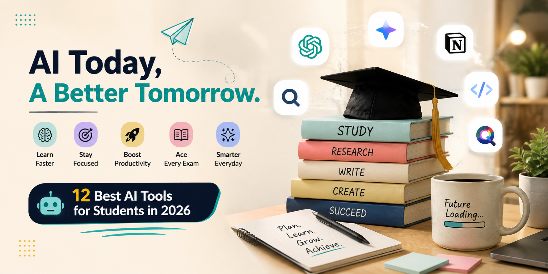 12 best AI tools for students in 2026 for studying, research, writing, productivity, and exam preparation