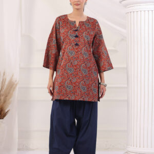 Women Straight Printed Pure Cotton Farshi Suit Sets
