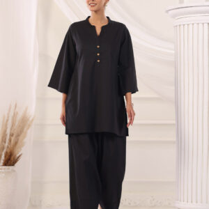 Solid Cotton Straight Kurta & Salwar Sets