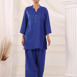 Solid Cotton Straight Kurta & Salwar Sets