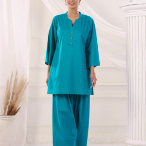 Solid Cotton Straight Kurta & Salwar Sets