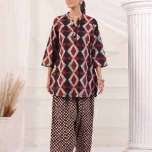 Women Straight Printed Pure Cotton Farshi Suit Sets