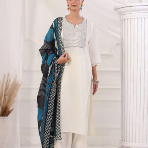 Solid Cotton Straight Kurta & Trouser Sets