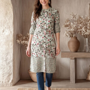 Floral Printed Straight Kurta