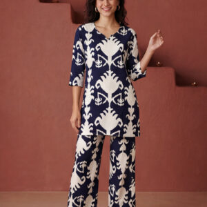 Floral Printed Straight Kurta & Trousers Sets