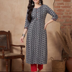 Floral Printed Straight Pure Cotton Kurta