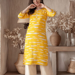 Floral Printed Straight Kurta