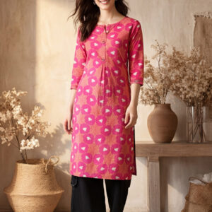 Floral Printed Straight Kurta