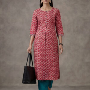 Floral Printed Straight Pure Cotton Kurta