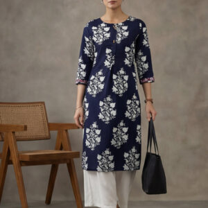 Floral Printed Straight Kurta