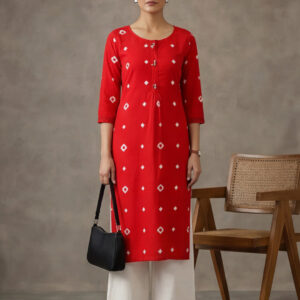 Women Bandhani Printed Kurta