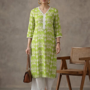 Floral Printed Straight Kurta