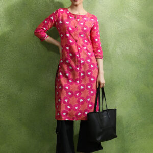 Floral Printed Straight Kurta